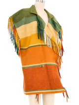 Jean Charles de Castelbajac Fringe Trim Blanket Vest Jacket arcadeshops.com