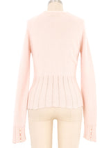 Christian Dior Pale Pink Angora Sweater Top arcadeshops.com