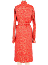 1990s Celine Red Lurex Brocade Dress Dress arcadeshops.com