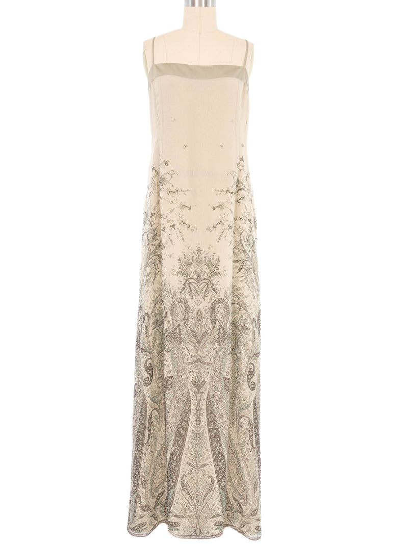 Emanuel Ungaro Paisley Silk Maxi Dress Dress arcadeshops.com