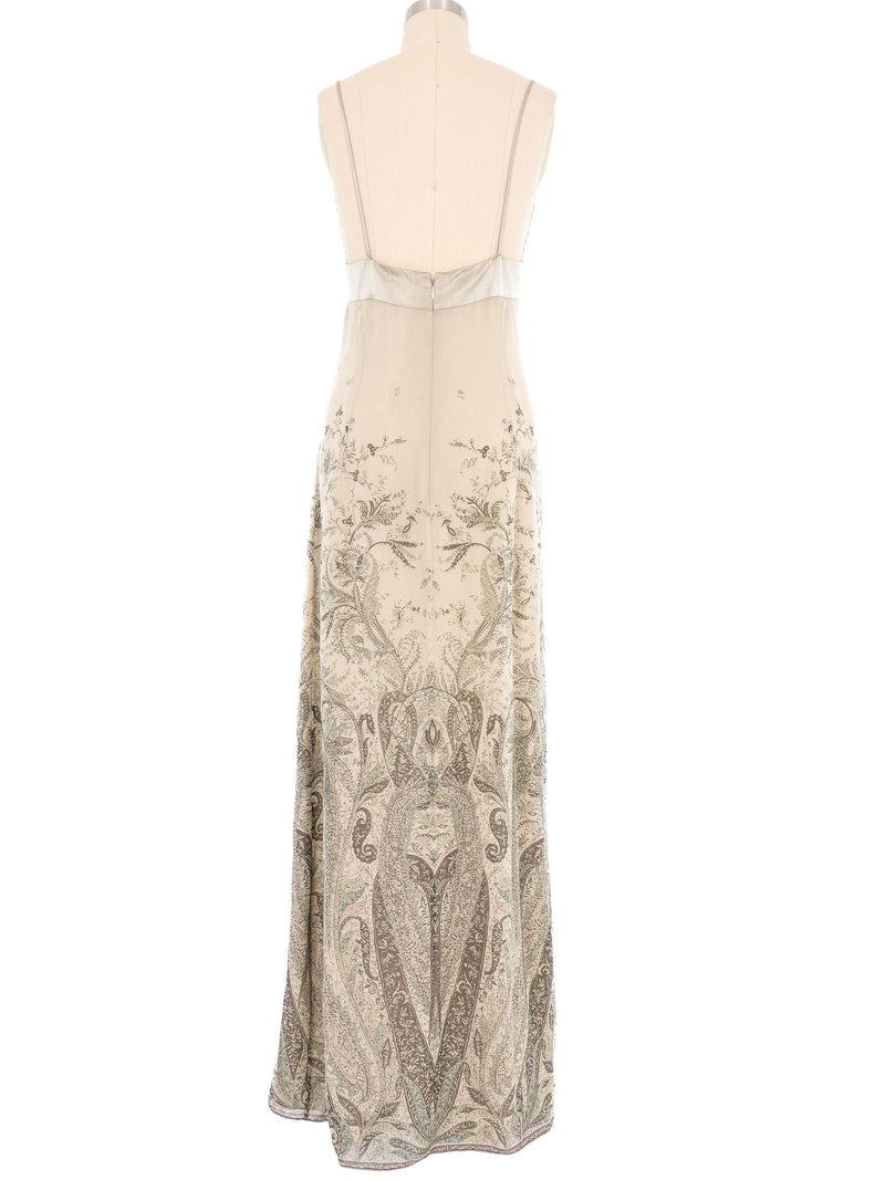 Emanuel Ungaro Paisley Silk Maxi Dress Dress arcadeshops.com