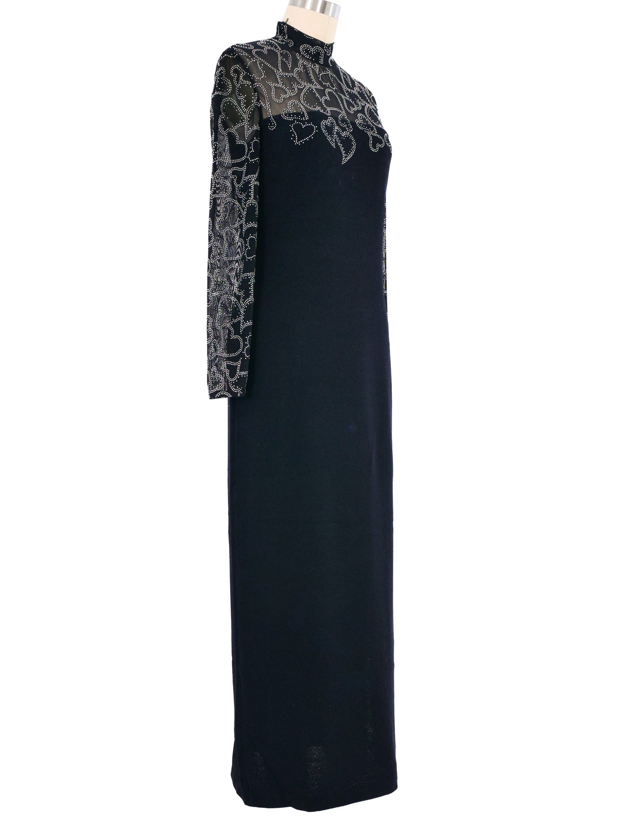 green emerald velvet dress Janice Gown In Geometric Lace – St. John Knits main image 0