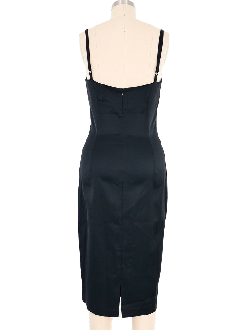 2000s Dolce And Gabbana Black Satin Slip Dress Dress arcadeshops.com