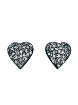 Celine Rhinestone Studded Heart Necklace And Earrings Accessory arcadeshops.com