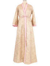 1960s Baby Pink Metallic Tweed Robe Dress Dress arcadeshops.com
