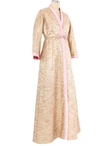 1960s Baby Pink Metallic Tweed Robe Dress Dress arcadeshops.com