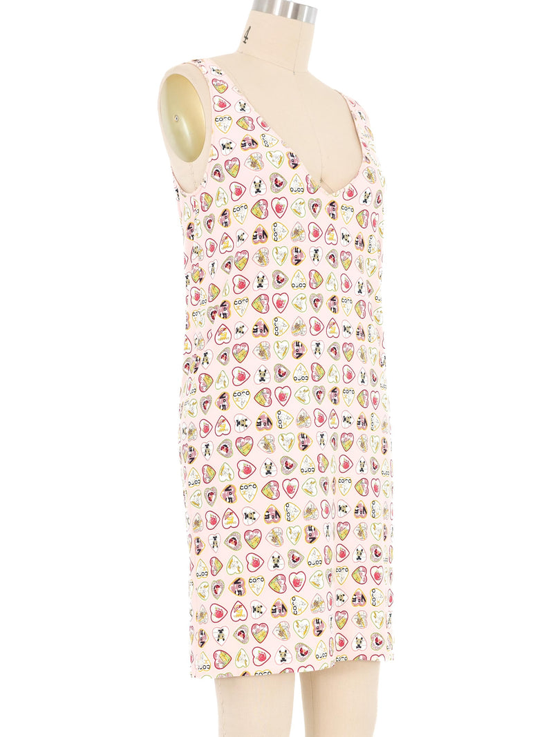 2006 Chanel Heart Printed Tank Dress Dress arcadeshops.com