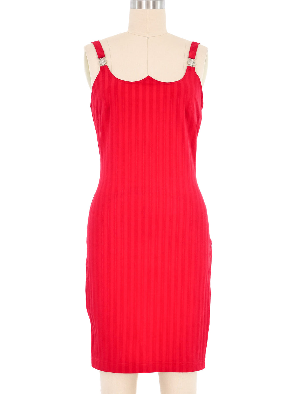 Versace Jeans Couture Red Striped Bodycon Dress Versace Jeans Couture Red Striped Bodycon Dress