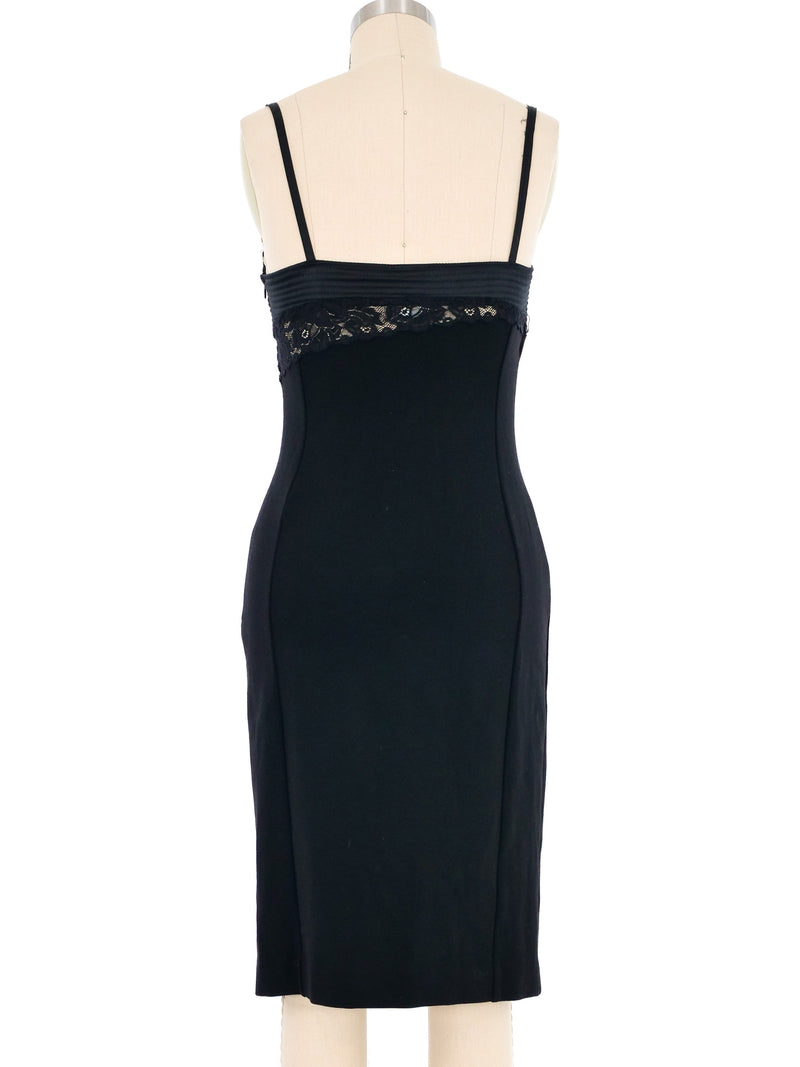 Versace Lace Inset Bustier Slip Dress Dress arcadeshops.com