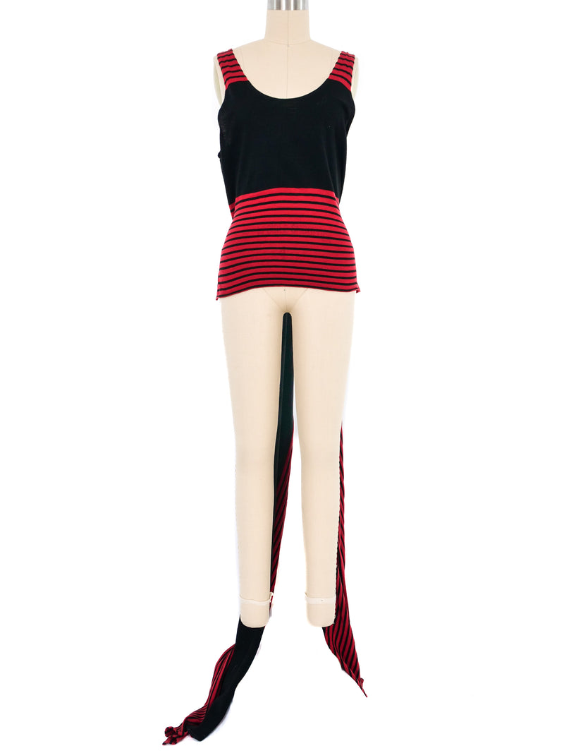 Jean Paul Gaultier Convertible Striped Tank Dress Dress arcadeshops.com