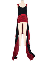 Jean Paul Gaultier Convertible Striped Tank Dress Dress arcadeshops.com