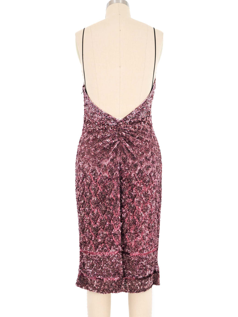 Badgley Mischka Mauve Sequin Mini Dress Dress arcadeshops.com