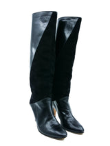 Suede Paneled Knee High Leather Boots, 7 Accessory arcadeshops.com