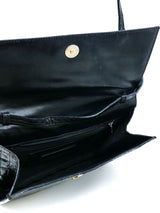 Black Leather Convertible Envelope Clutch Accessory arcadeshops.com