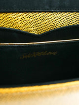 1960s Saks Mustard Leather Top Handle Bag Accessory arcadeshops.com