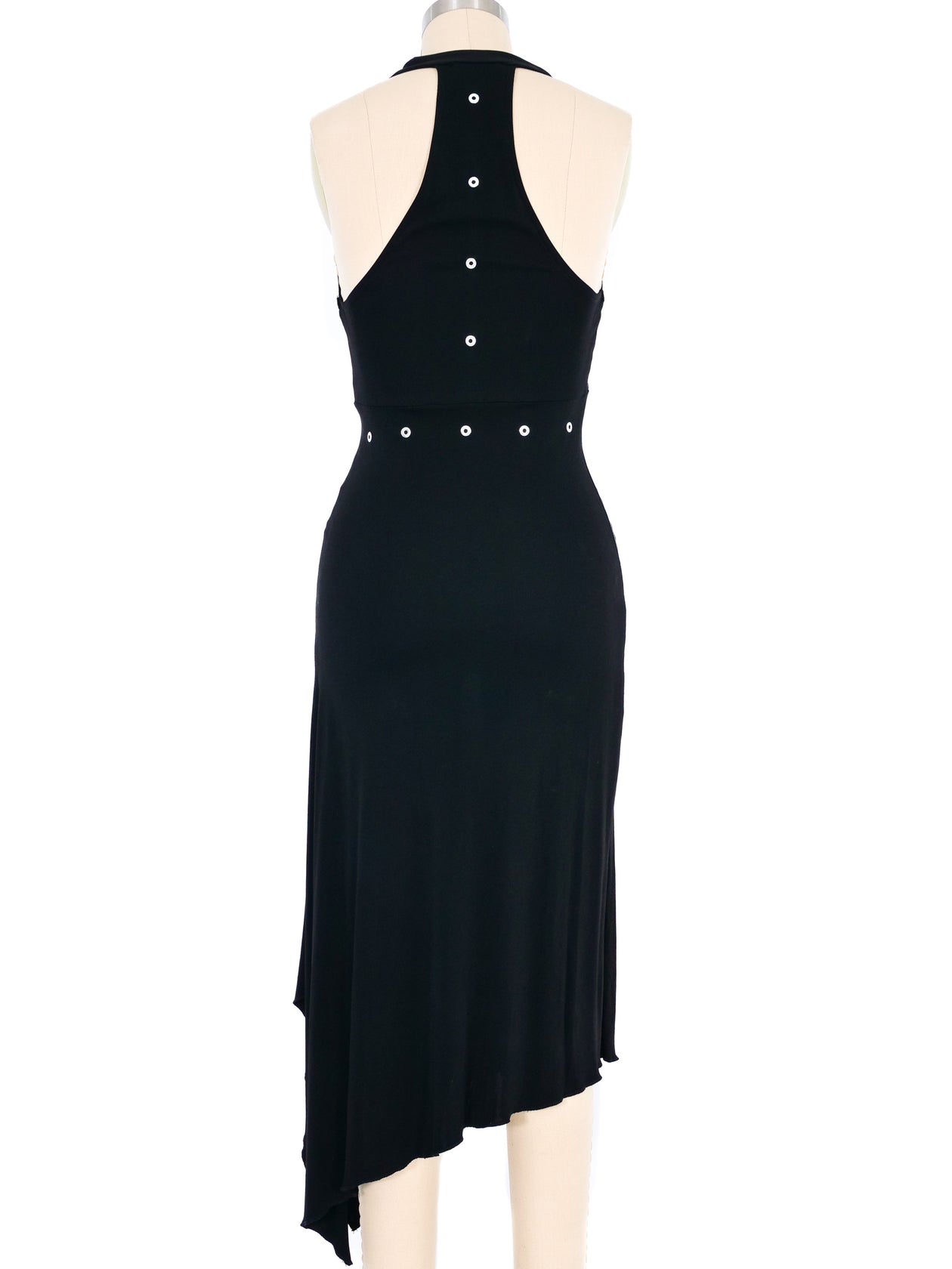 Mugler Grommet Trim Jersey Dress