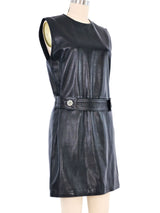 Versace Belted Leather Shift Dress Dress arcadeshops.com