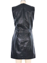 Versace Belted Leather Shift Dress Dress arcadeshops.com