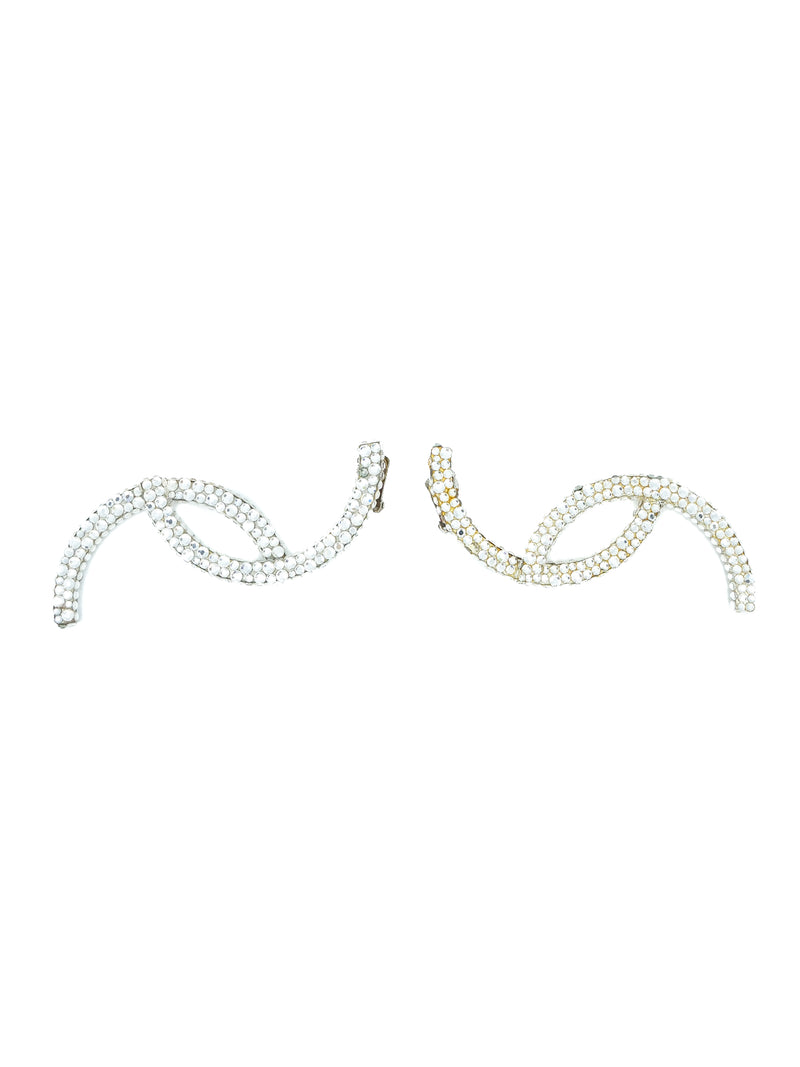 Richard Kerr Rhinestone Semi Circle Earrings Accessory arcadeshops.com