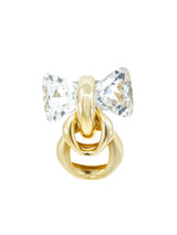 Goldtone Crystal Bow Earrings Accessory arcadeshops.com