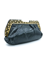 Judith Leiber Studded Convertible Snakeskin Clutch Accessory arcadeshops.com