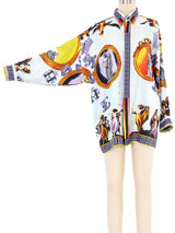 1993 Versace Sculpture Silk Blouse Top arcadeshops.com