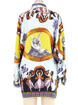 1993 Versace Sculpture Silk Blouse Top arcadeshops.com