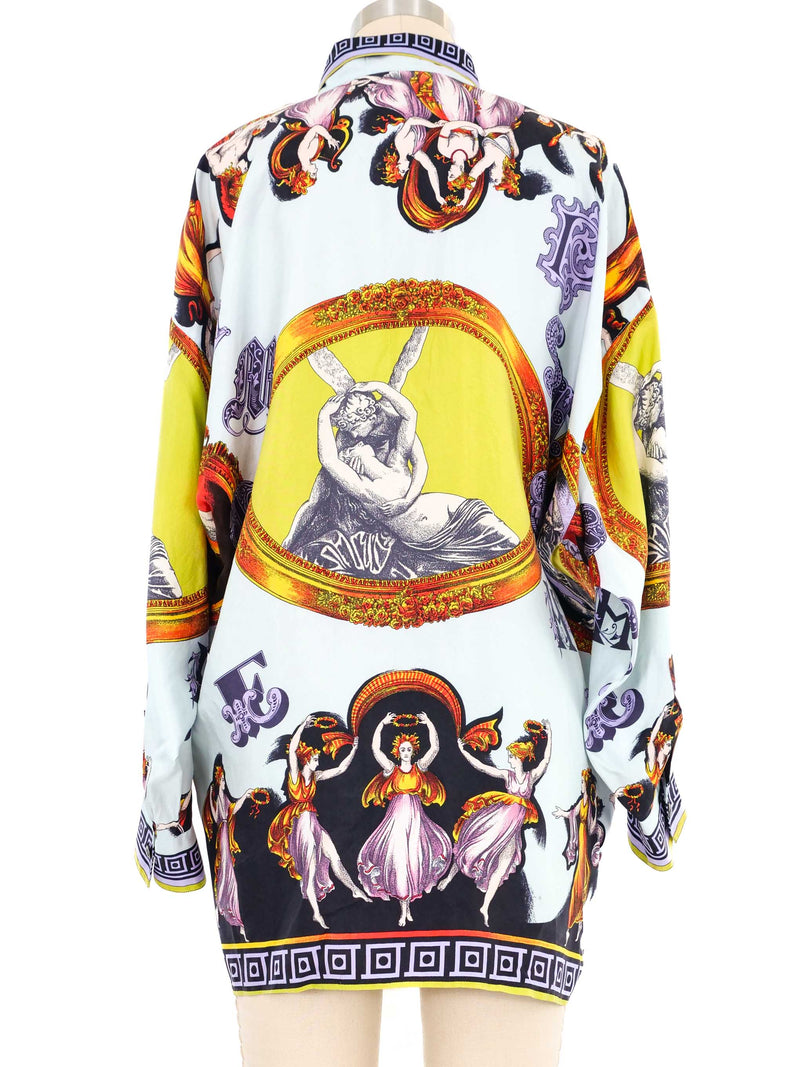 1993 Versace Sculpture Silk Blouse Top arcadeshops.com