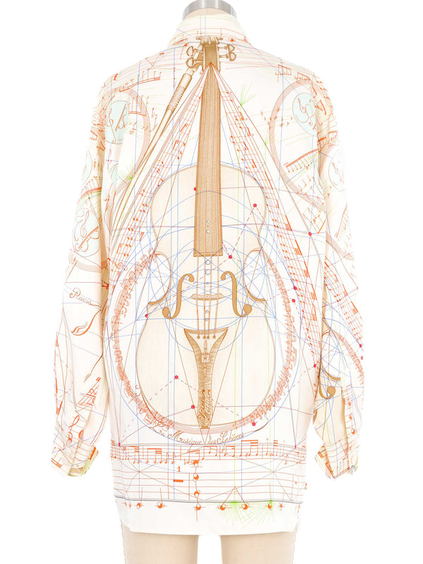 Hermes La Musique des Spheres Silk Blouse Top arcadeshops.com
