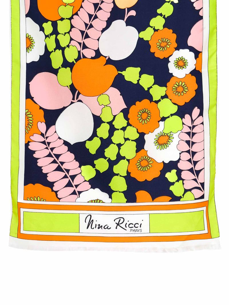 Nina Ricci Mod Floral Silk Scarf Accessory arcadeshops.com