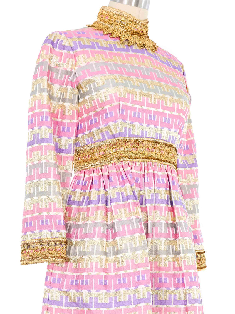 1960s Pastel Brocade Mini Dress Dress arcadeshops.com