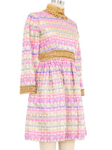 1960s Pastel Brocade Mini Dress Dress arcadeshops.com