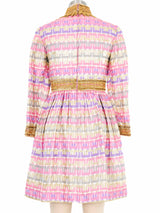 1960s Pastel Brocade Mini Dress Dress arcadeshops.com