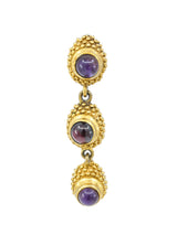 Amethyst Glass Drop Earrings Accessory arcadeshops.com