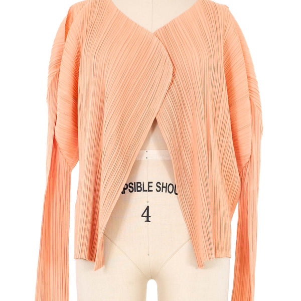 Issey Miyake Pleats Please Peach Plisse Jacket