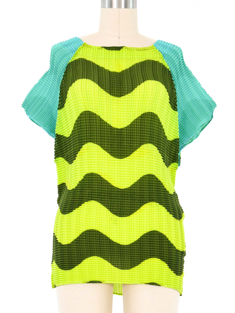 Issey Miyake Geometric Squiggle Top Top arcadeshops.com