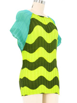 Issey Miyake Geometric Squiggle Top Top arcadeshops.com