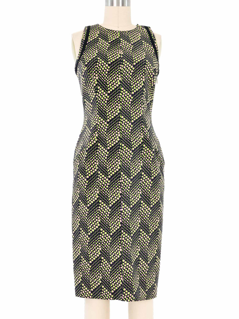 Gianni Versace Dot Print Midi Dress Dress arcadeshops.com