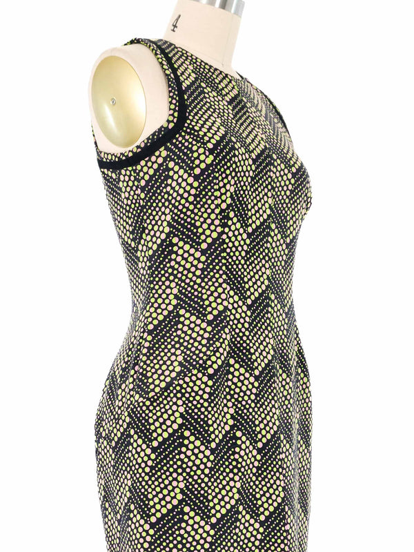 Gianni Versace Dot Print Midi Dress Dress arcadeshops.com