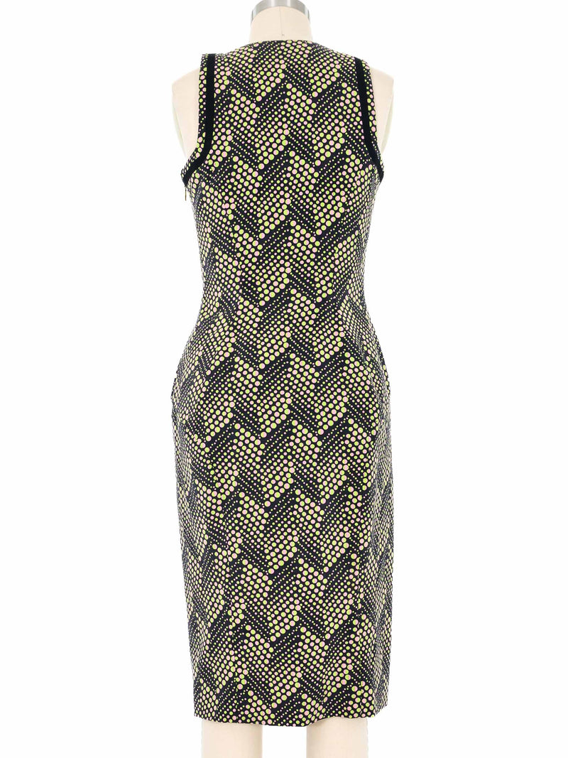 Gianni Versace Dot Print Midi Dress Dress arcadeshops.com