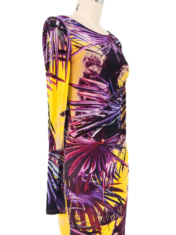 Jean Paul Gaultier Mesh Palm Print Dress Dress arcadeshops.com