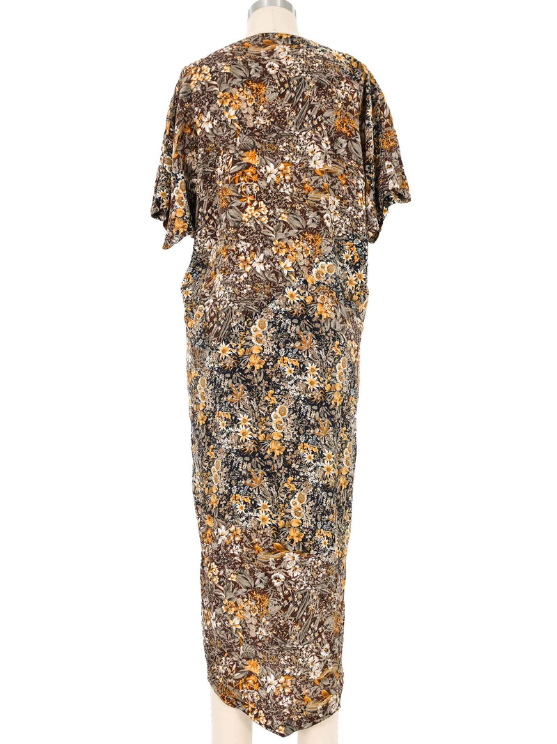 1980s Gianni Versace Mixed Floral Dress Dress arcadeshops.com