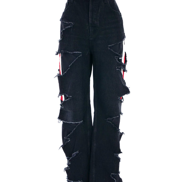関込・国内発送】BALENCIAGA ブラックデニム Cargo パンツ