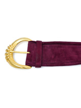 Donna Karan Wine Suede Belt Accessory arcadeshops.com