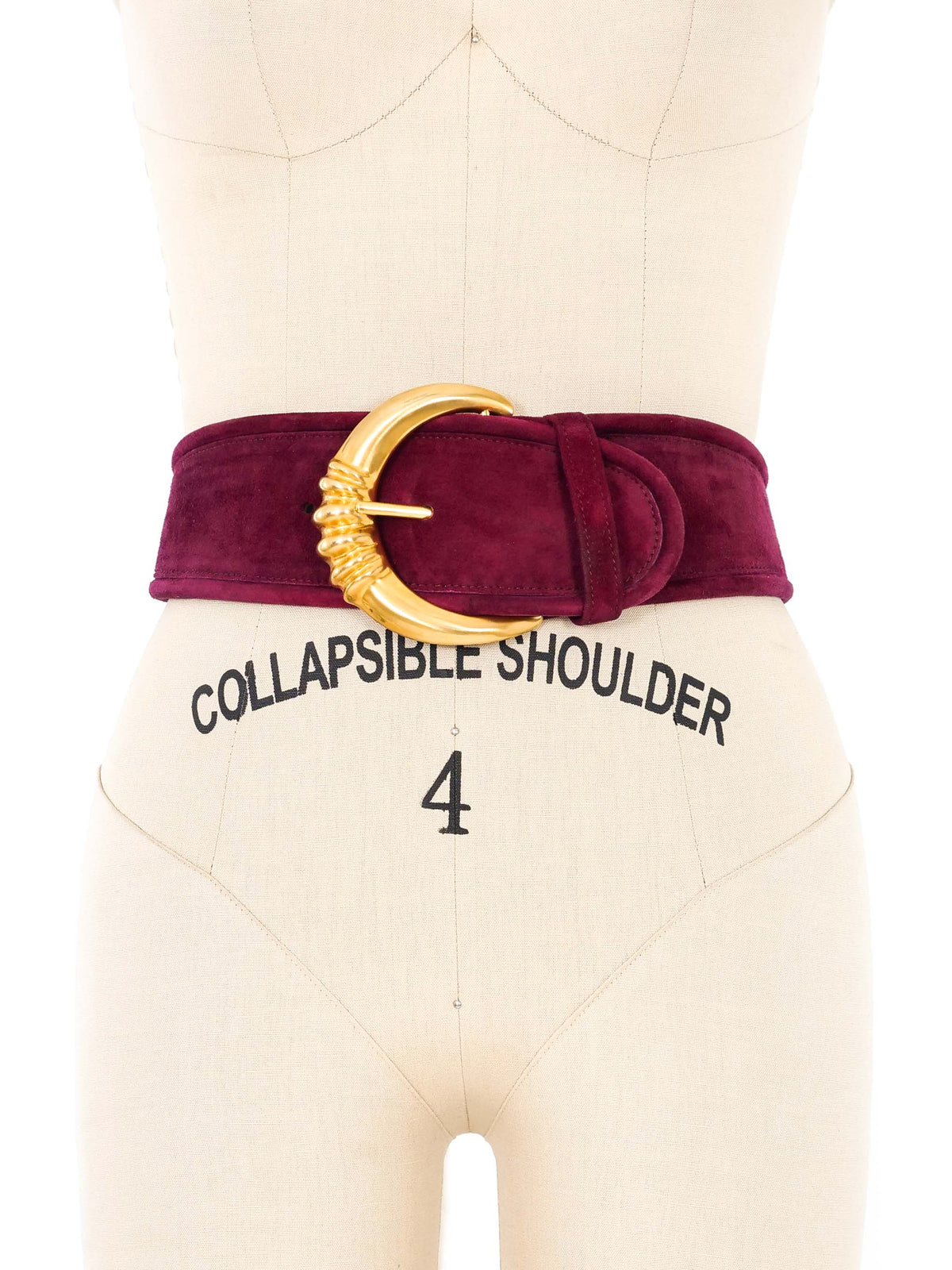 Donna Karan Wine Suede Belt display picture 3