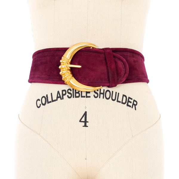 Donna Karan Wine Suede Belt