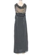 2009 Dries Van Noten Window Pane Silk Chiffon Dress Dress arcadeshops.com