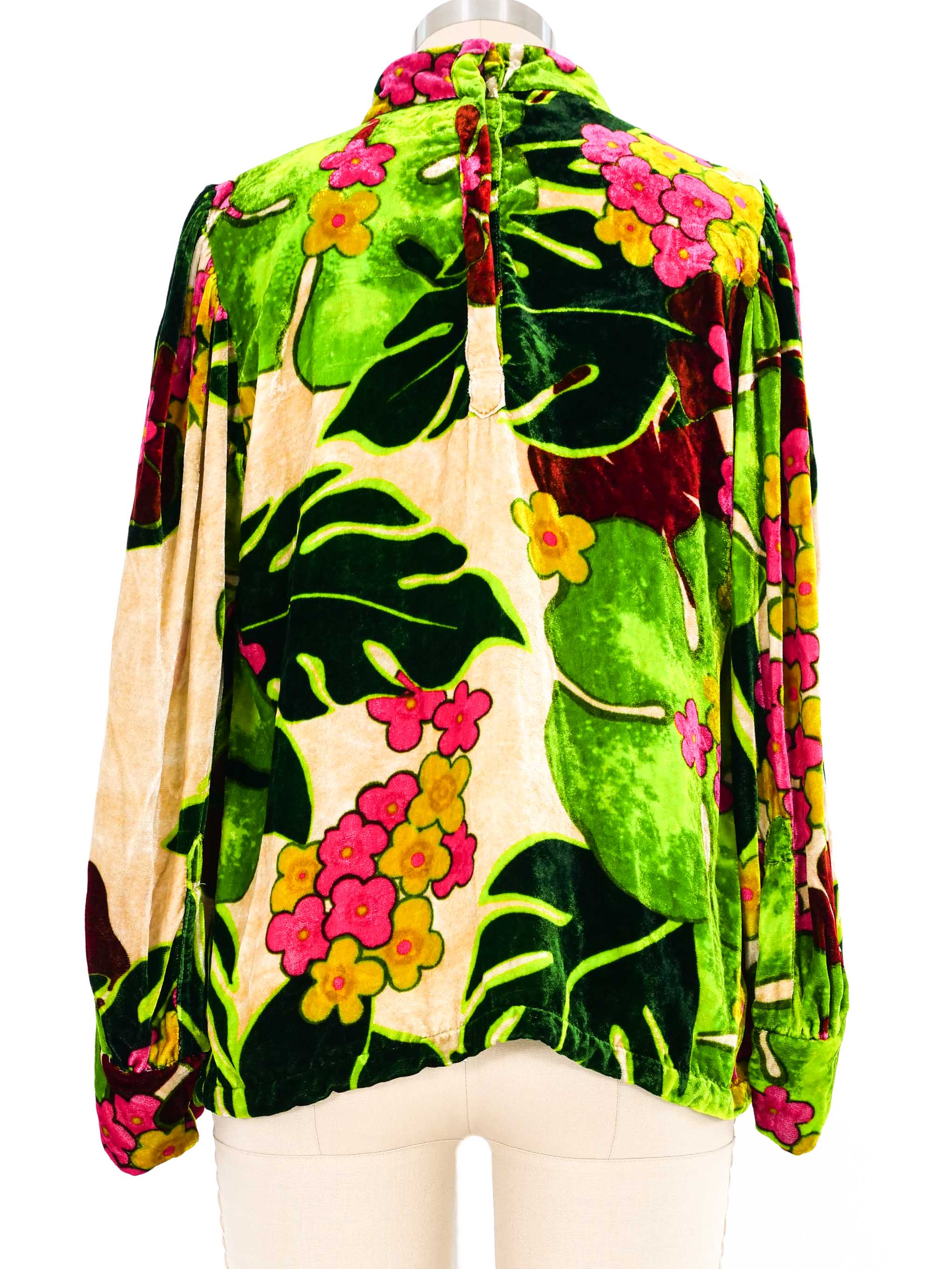 Dries Van Noten Velvet Floral Printed Top