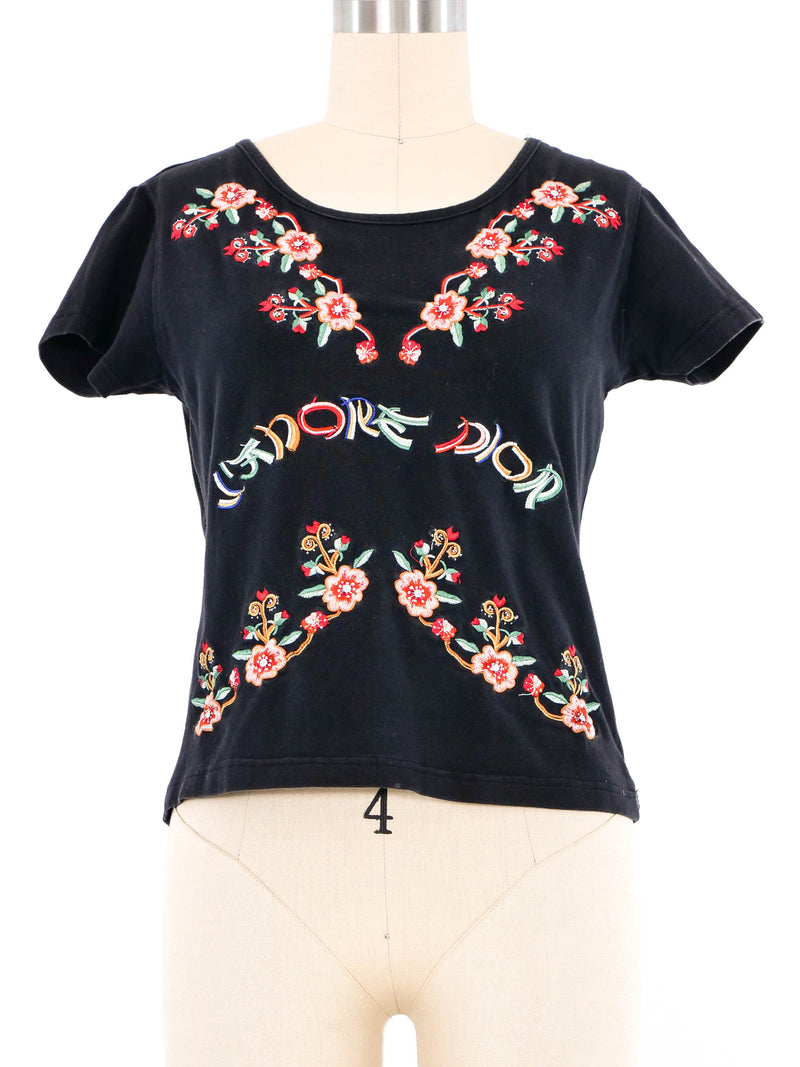 2002 Christian Dior J'Adore Dior Cherry Blossom Tee Top arcadeshops.com