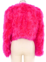 Pink Marabou Cropped Jacket Jacket arcadeshops.com
